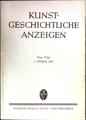 Bild des Verkufers fr Kunstgeschichtliche Anzeigen, Neue Folge. 2.Jahrgang zum Verkauf von books4less (Versandantiquariat Petra Gros GmbH & Co. KG)