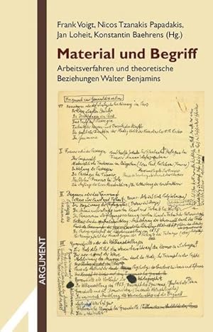 Bild des Verkufers fr Material und Begriff : Arbeitsverfahren und theoretische Beziehungen Walter Benjamins zum Verkauf von AHA-BUCH GmbH