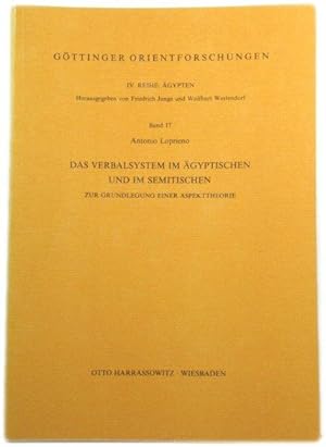 Das Verbalsystem im Agyptischen und im Semitischen: zur Grundlegung einer Aspekttheorie