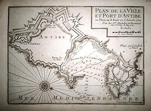 Plan de la Ville et Port d'Antibe en l'Etat ou il Etoit en l'Anne 1720