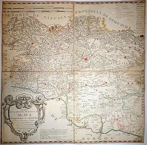 Mapa de la M.N. y M.L. Provincia de Alava. Comprehende las Quadrillas de Vitoria, Salvatierra, Ay...