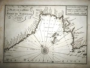 Plan de la Baye et Rades de Marseille.