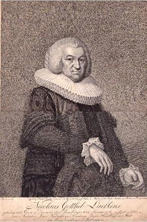 (1716 - 1788) Senator in Hamburg. Kupferstich von Charles Townley nach Schade.