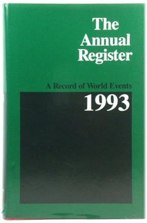 Bild des Verkufers fr The Annual Register 1993: A Record of World Events: 235 zum Verkauf von PsychoBabel & Skoob Books