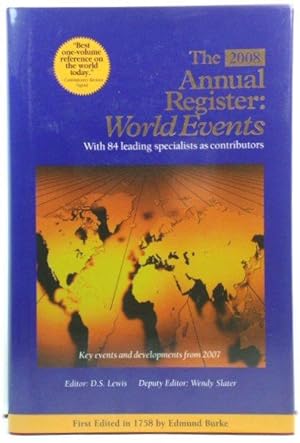 Bild des Verkufers fr The Annual Register 2008: World Events: 249 zum Verkauf von PsychoBabel & Skoob Books