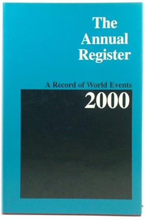 Bild des Verkufers fr The Annual Register 2000: A Record of World Events: 242 zum Verkauf von PsychoBabel & Skoob Books