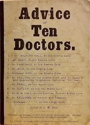 Imagen del vendedor de Advice of Ten Doctors. a la venta por BOOKHOME SYDNEY