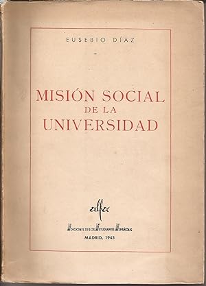 Imagen del vendedor de Misin social de la Universidad a la venta por Librera Santa Brbara