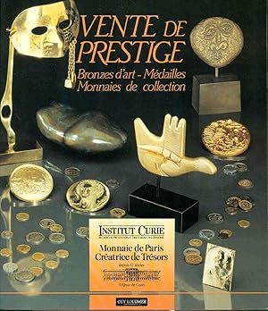 Vente de prestige au profit de l'Institut Curie Bronze d'art_médailles Monnaies de collection