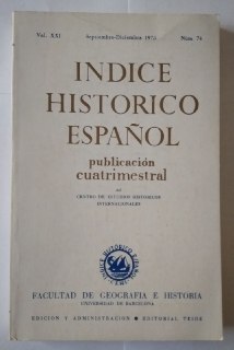 Seller image for ndice histrico espaol. Publicacin cuatrimestral. Vol XXI. for sale by La Leona LibreRa