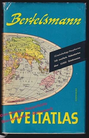 Bertelsmann Weltatlas - Jubiläumsausgabe (1958) - Lenz,Werner (Bearb.)