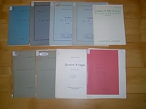 Konvolut von Musiknoten - Musik-Stücken von Darius Milhaud / bundle of music notes by Darius Milh...