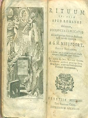 Imagen del vendedor de Rituum, qui olim apud Romanos obtinuerunt, succincta explicatio a la venta por Librodifaccia