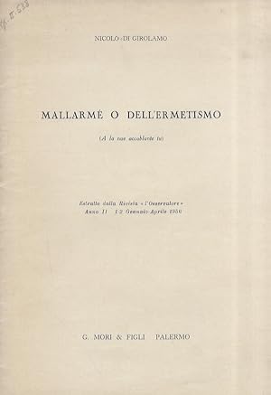 Mallarmé o dell'Ermetismo (A la nue accablante tu).