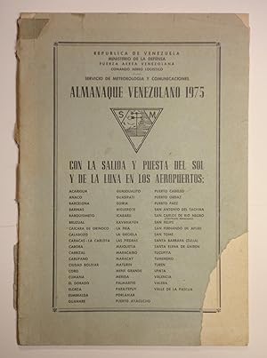 Almanaque Venezolano 1975. Servicio de Meteorologia y Comunicaciones.