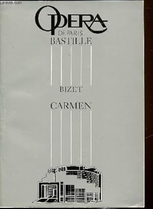 Bild des Verkufers fr Opera de Paris Bastille - PROGRAMME - 1993/1994 - Georges Bizet , Carmen Opra-comique en quatre actes - Livret de Henri Meilhac et Halvy Ludovic d 'aprs la nouvelle de Prosper-Mrime - zum Verkauf von Le-Livre