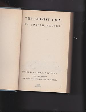 Image du vendeur pour The Zionist Idea mis en vente par Meir Turner