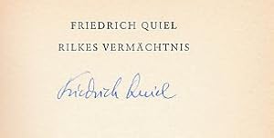 Rilkes Vermächtnis. Das Geheimnis von Raron. Friedrich Quiel