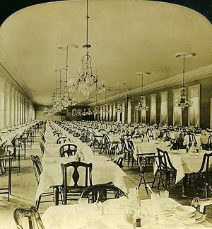 Seller image for USA Saratoga Springs Grand Union Hotel Dining Room White Stereoview Photo 1900 for sale by Bits of Our Past Ltd