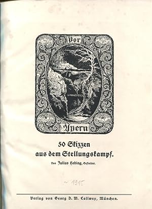 Imagen del vendedor de Vor Ypern : 50 Skizzen aus dem Stellungskampf a la venta por Versandantiquariat Bernd Keler