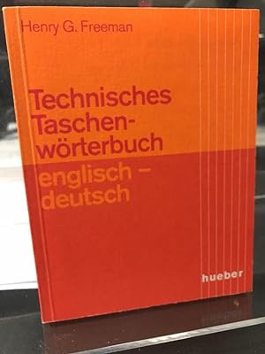 Bild des Verkufers fr Technisches Taschenwrterbuch. Englisch-deutsch. zum Verkauf von Altstadt-Antiquariat Nowicki-Hecht UG