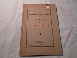 Les seigneurs et premiers censitaires de St-Georges-Beauce et la famille Pozer.