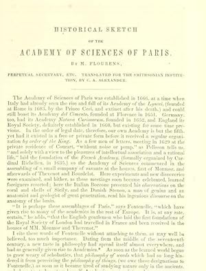 Image du vendeur pour Historical Sketch Of The Academy Of Sciences In Paris mis en vente par Legacy Books II