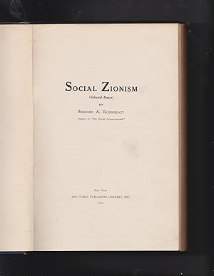 Seller image for Social Zionism selected essays for sale by Meir Turner