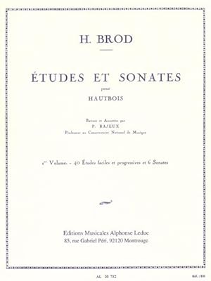 Bild des Verkufers fr Etudes et sonates vol.1 40  tudesfaciles et progressives et : 6 sonates pour hautbois zum Verkauf von AHA-BUCH GmbH