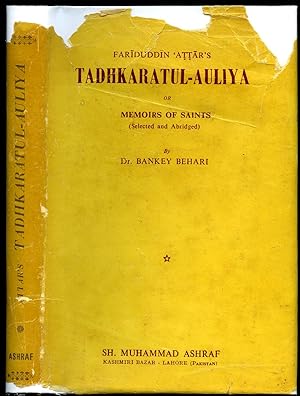 Seller image for Tadhkaratul-Auliya or Memoirs of Saints. Parts I and II for sale by Little Stour Books PBFA Member