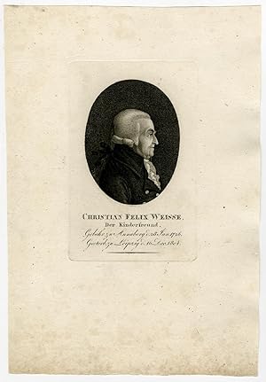 Bild des Verkufers fr Antique Print-PORTRAIT-CHRISTIAN FELIX WEISSE-AUTHOR-Westermayr-ca. 1810 zum Verkauf von ThePrintsCollector