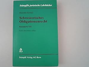 Bild des Verkufers fr Schweizerisches Obligationenrecht, Besonderer Teil. Stmpflis juristische Lehrbcher. zum Verkauf von Antiquariat Bookfarm