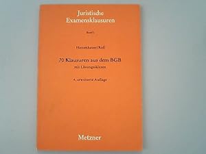 Imagen del vendedor de 70 Klausuren aus dem BGB : mit Lsungsskizzen. Juristische Examensklausuren ; Bd. 1 a la venta por Antiquariat Bookfarm