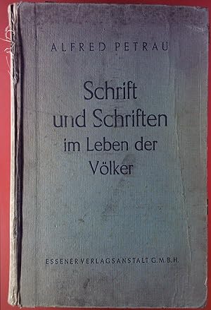 Bild des Verkufers fr Schrift und Schriften im Leben der Vlker zum Verkauf von biblion2