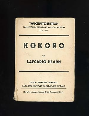 Image du vendeur pour KOKORO: HINTS AND ECHOES OF JAPANESE INNER LIFE mis en vente par Orlando Booksellers