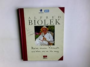 Bild des Verkufers fr Meine neuen Rezepte und Wein, wie ich ihn mag : Alfredissimo! - Kochen mit Bio Alfred Biolek. Mit Zeichn. von Franziska Becker und Papan und Fotos von Christian von Alvensleben. [WDR] zum Verkauf von Antiquariat Buchhandel Daniel Viertel