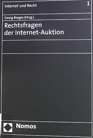 Immagine del venditore per Rechtsfragen der Internet-Auktion. nternet und Recht ; Bd. 1 venduto da books4less (Versandantiquariat Petra Gros GmbH & Co. KG)