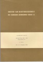 Allgemeiner Bericht; IRS-Schrifttum 1965-1976 - Abschlußbericht.