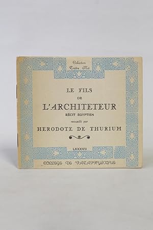 Bild des Verkufers fr Le fils de l'architeteur zum Verkauf von Librairie Le Feu Follet