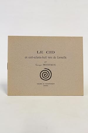 Bild des Verkufers fr Le Cid en cent-octante-huit vers de Corneille zum Verkauf von Librairie Le Feu Follet