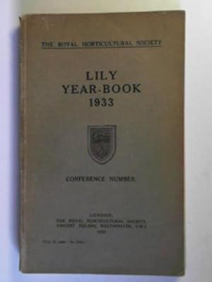 Immagine del venditore per Royal Horticultural Society: Lily Year-Book 1933: conference number venduto da Cotswold Internet Books