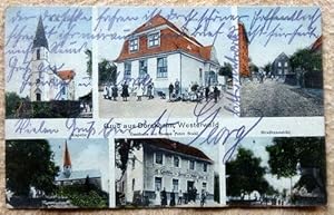 Ansichtskarte AK Gruß aus Dorchheim (6 Motive) (Kirche, Schule, Straßenansicht, Kapelle, Gasthaus...