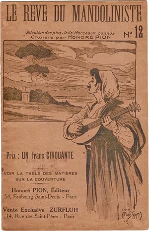 Le Reve du Mandoliniste. No. 12: La veuve joyeuse. Sélection des plus jolis morceaux connus. Choi...