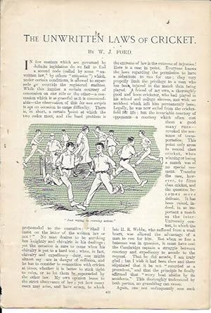 Seller image for The Unwritten Laws of Cricket (The Windsor Magazine (1901) Vol. XIV [14], pp.401-404) for sale by Bookfeathers, LLC