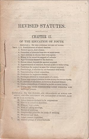 [Laws of Maine in Relation to the Education of Youth]. Revised Statutes. Chapter 17. May 3, 1842