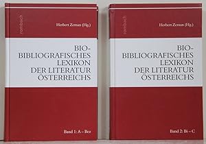 Bio-bibliografisches Lexikon der Literatur Österreichs. Bände 1 und 2. - Band 1: A - Bez. - Band ...