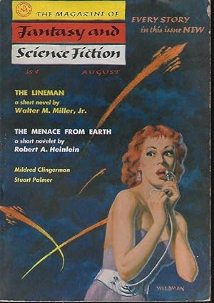 Immagine del venditore per The Magazine of FANTASY AND SCIENCE FICTION (F&SF): August, Aug. 1957 ("The Menace From Earth") venduto da Books from the Crypt