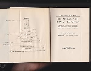 Imagen del vendedor de The Message of Israel's Lawgivers: The laws of the Old Testament codified, arranged in order (The Messages of the Bible - Book No. 3) a la venta por Meir Turner