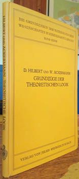 Image du vendeur pour Grunzuge der Theoretischen Logik. mis en vente par Richard Neylon