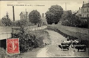 Ansichtskarte / Postkarte Boissy l'Aillerie Val d'Oise, L'Abreuvoir, Kuhtrieb, Tränke